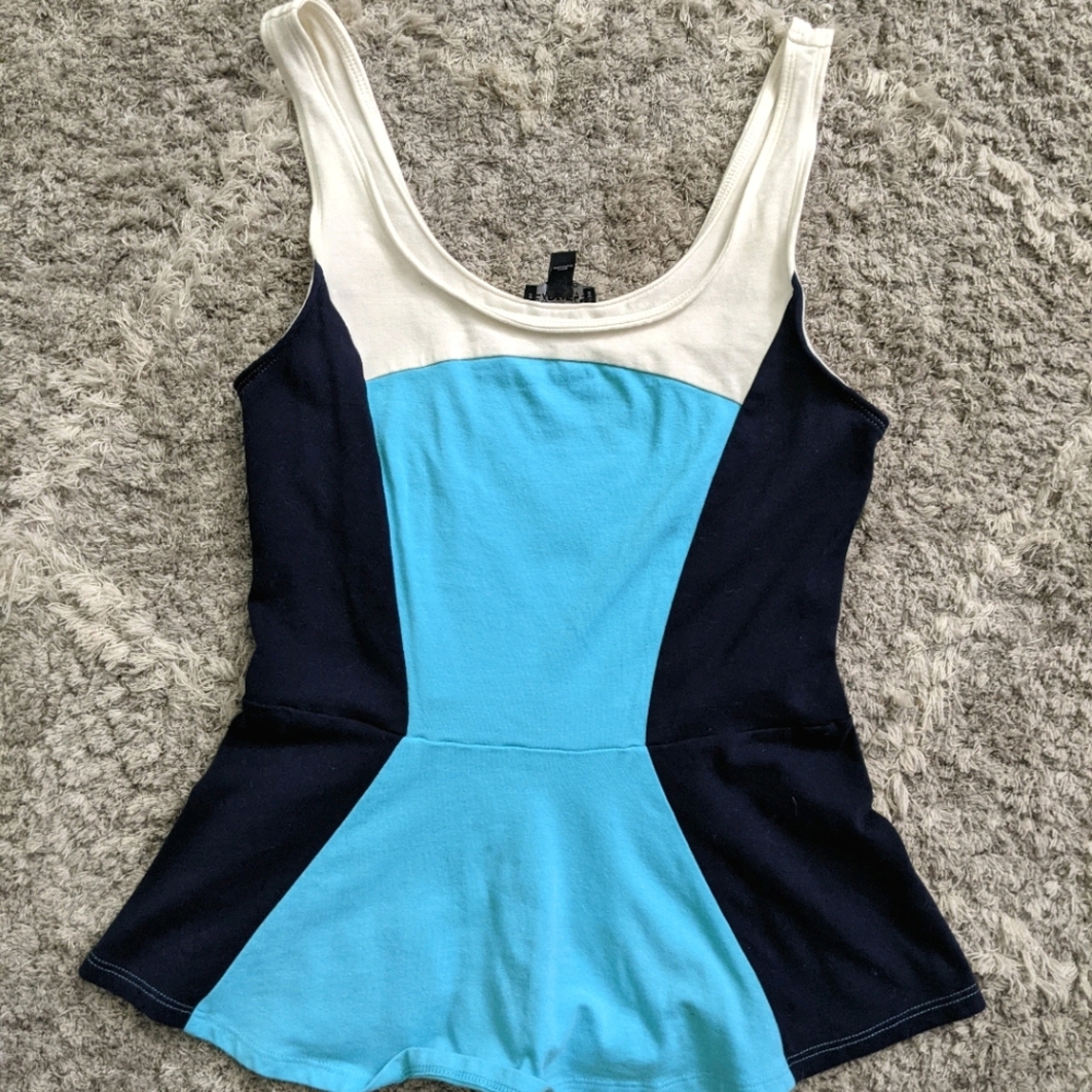 Express sleeveless peplum top